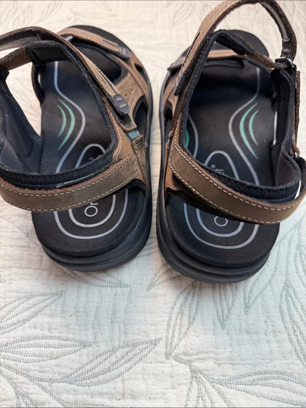 OrthoFeet Men’s Gemini Leather Upper Sandal never used. Sz. 12